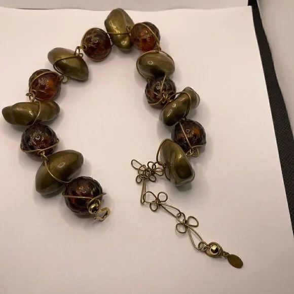 Vintage ABRA COUTURE chunky necklace choker - Picture 9 of 10